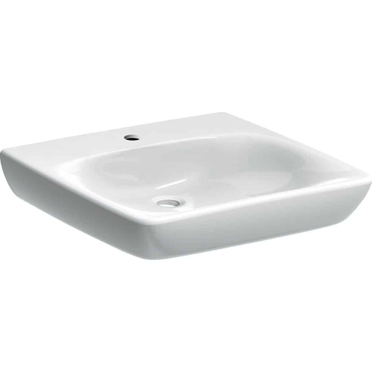 Geberit Renova Comfort håndvask 550 x 550 x 150 mm, hvid porcelæn KeraTect