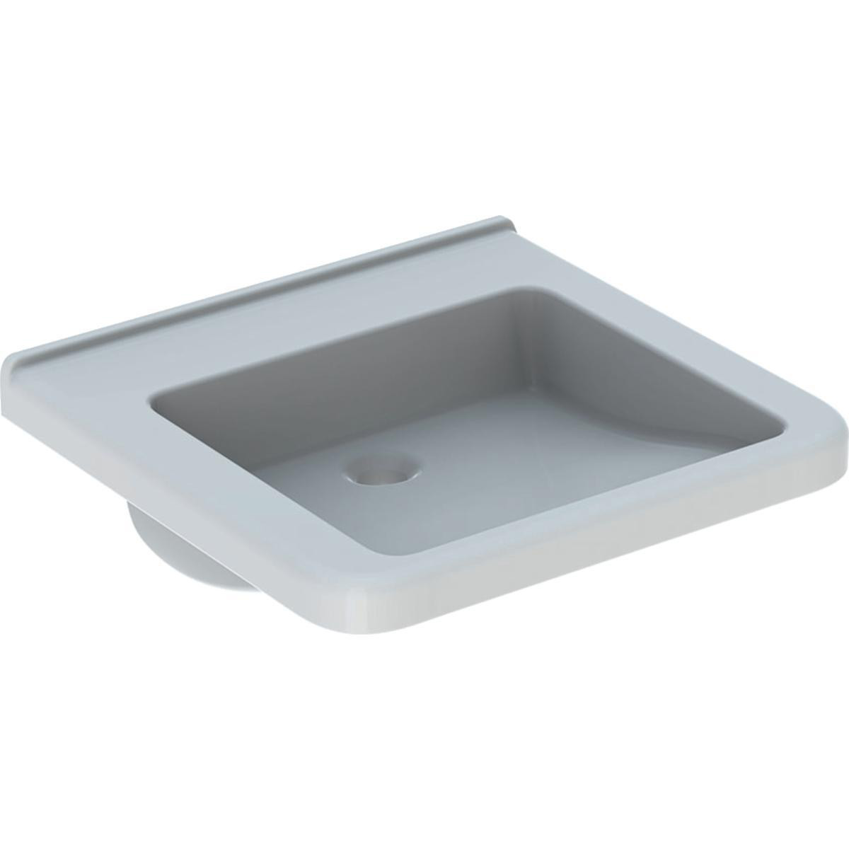 Geberit Renova Comfort Square håndvask, 550 x 525 x 155 mm, hvid porcelæn KeraTect