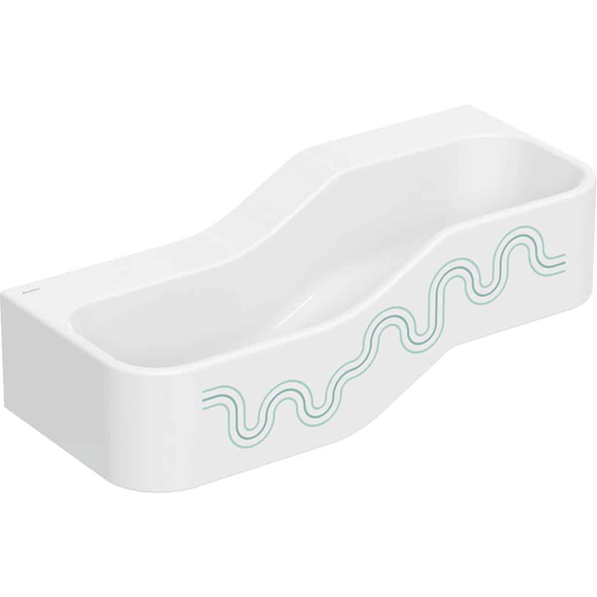Geberit Bambini lege- og vaskekumme 2 vaskepl lav vask venstre 90 cm u/hh Skovgrøn