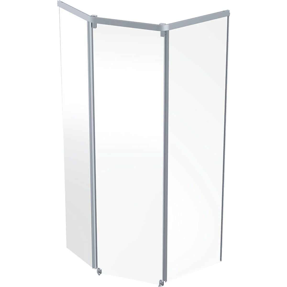 Ifo Showerama frontelement 1000 x 1000 mm, sølv/klar alu