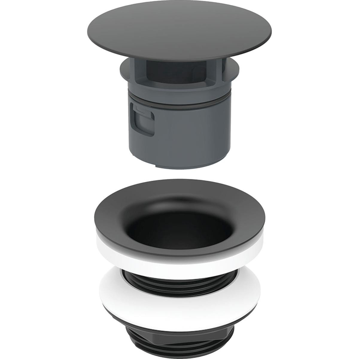 Geberit afløbsventil 1 1/4" x 80 mm, sort mat
