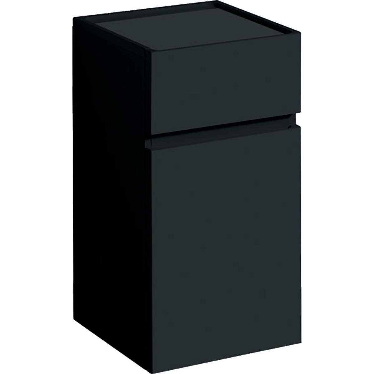 Geberit Renova Plan sideskab, 390 x 360 x 760 mm, 1 låge/1 skuffe, Lava højkomprimeret trelags-spånp