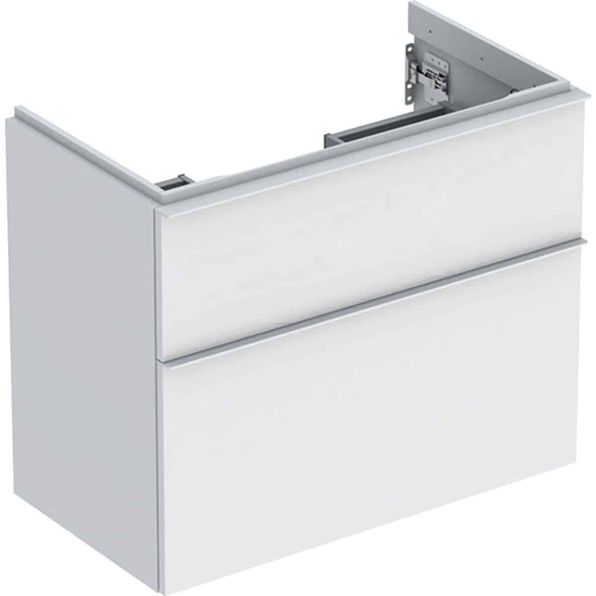 Geberit Icon vaskeskab 740 x 416 x 615 mm, 2 skuffer, hvid højkomprimeret trelags-spånplade, mat lak