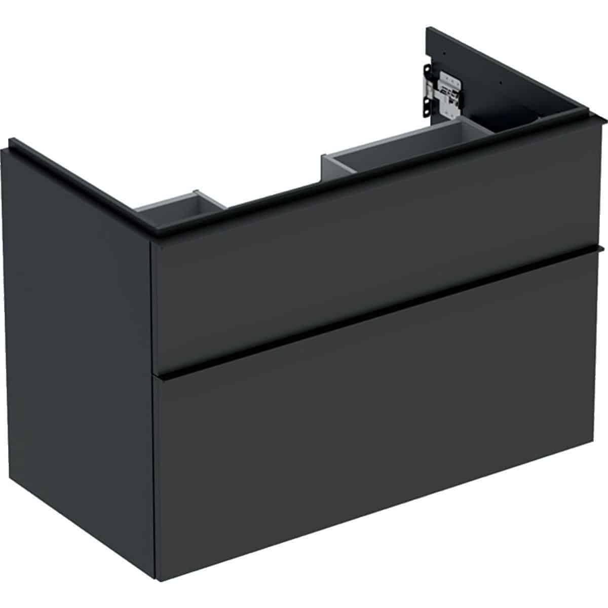 Geberit Icon vaskeskab 888 x 476 x 615 mm, 2 skuffer, Lava højkomprimeret trelags-spånplade, mat lak