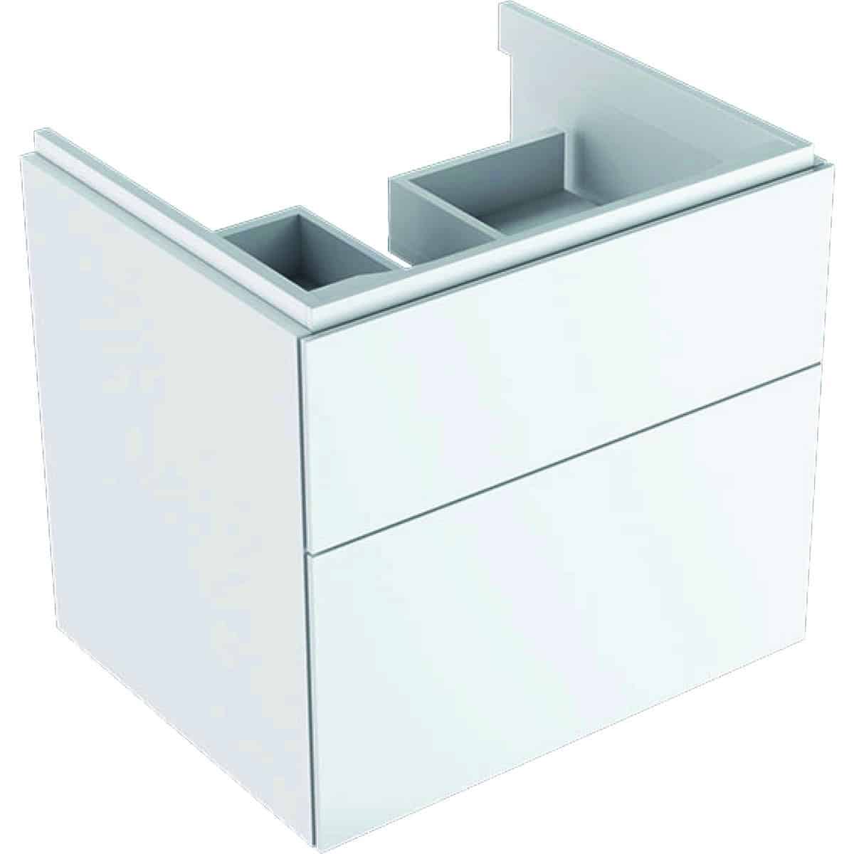 Geberit XENO2 vaskeskab 580x530x462mm m/2skuffer hvid spånplade lak