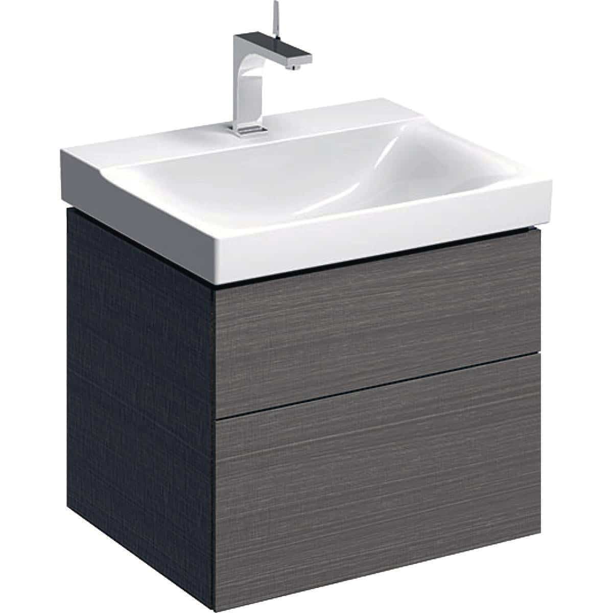 Geberit XENO2 vaskeskab 580x530x462mm m/2skuffer scultura-grå spånplade melamin