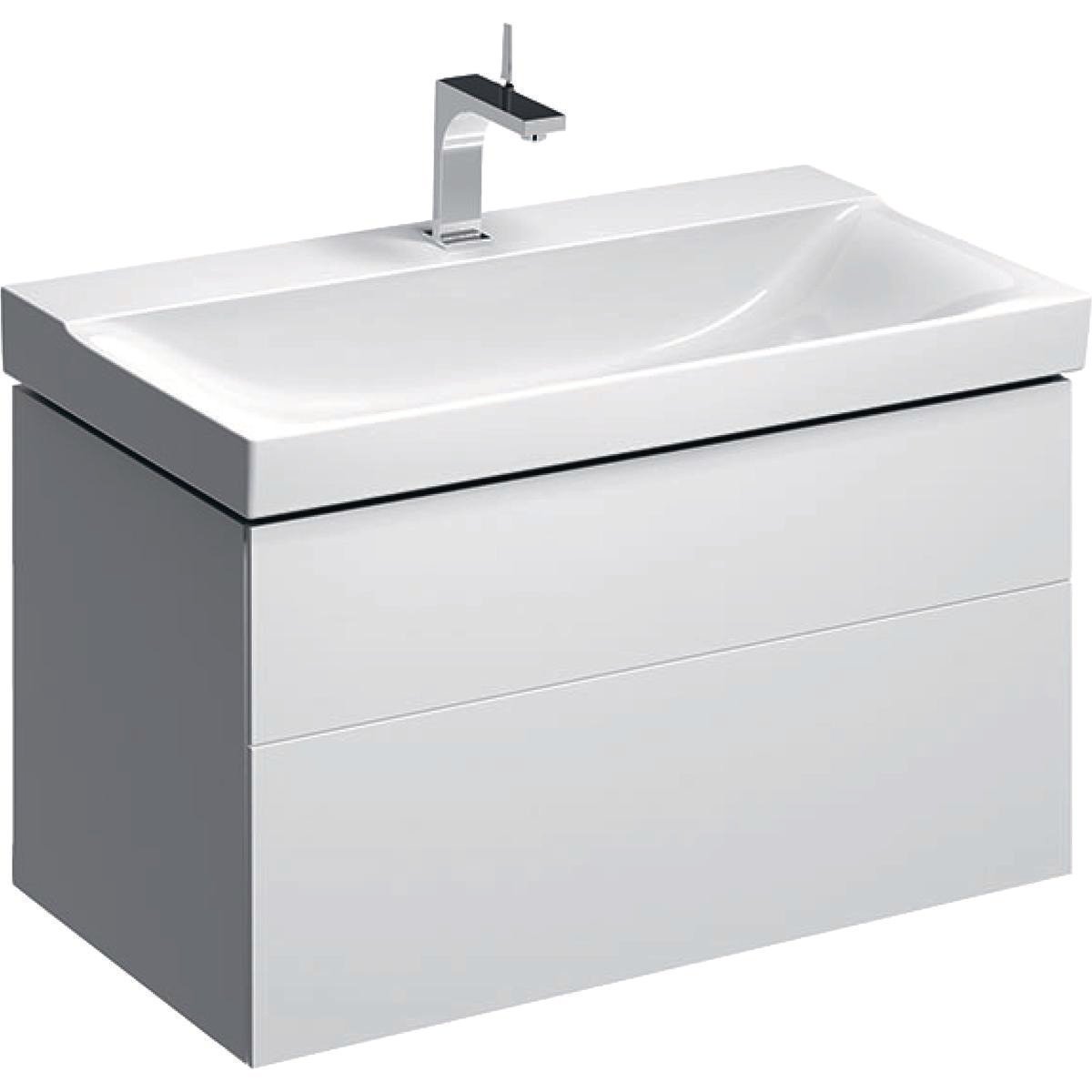Geberit XENO2 vaskeskab 880x530x462mm m/2skuffer hvid spånplade lak 500.509.01.1