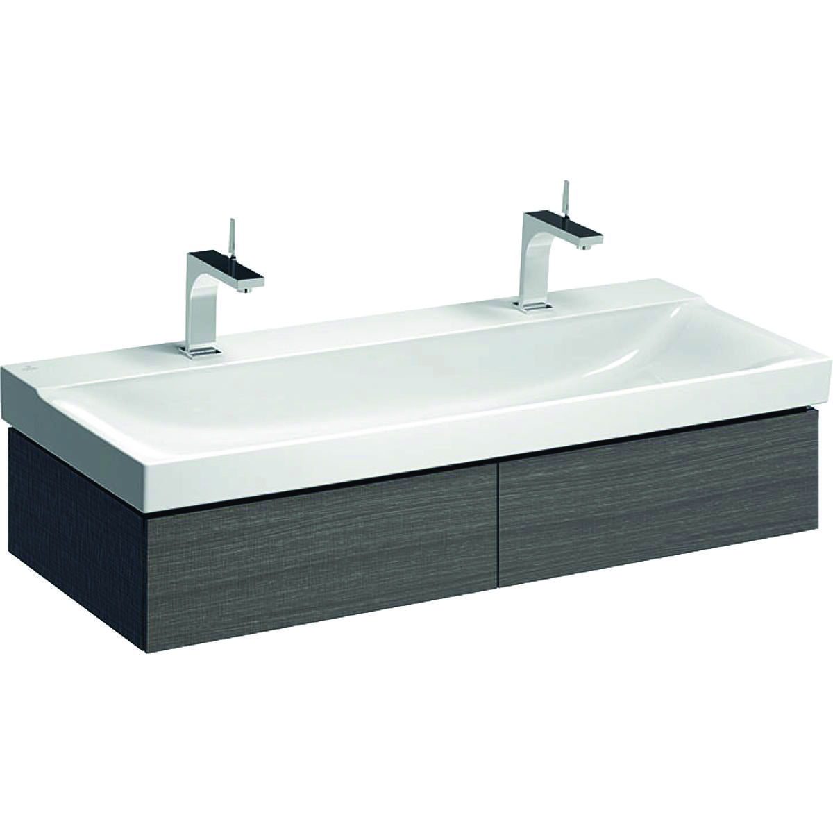 Geberit XENO2 vaskeskab 1174x220x462mm m/2skuffer scultura-grå spånplade melamin
