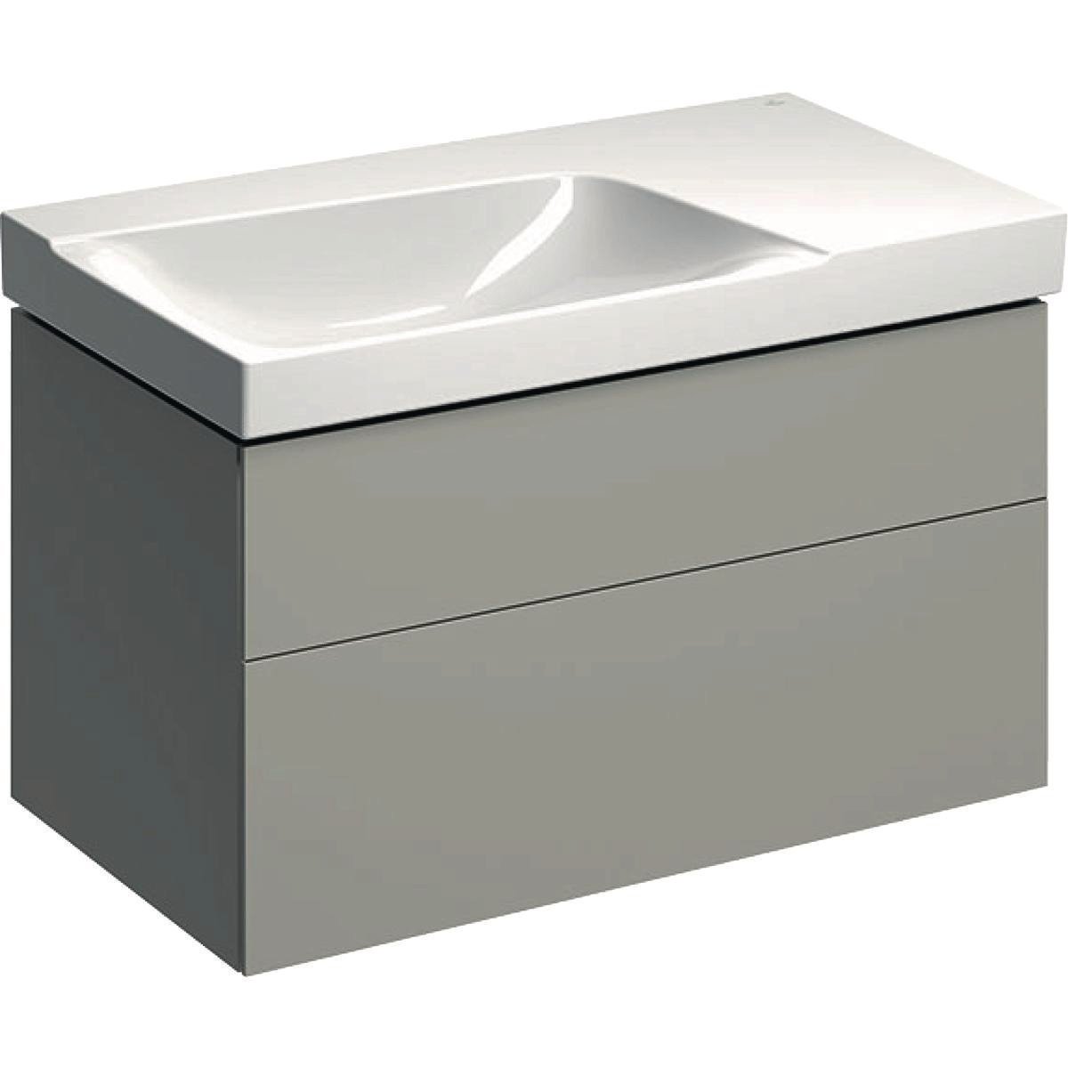 Geberit XENO2 vaskeskab 880x530x462mm m/2skuffer greige spånplade lak 500.515.00.1