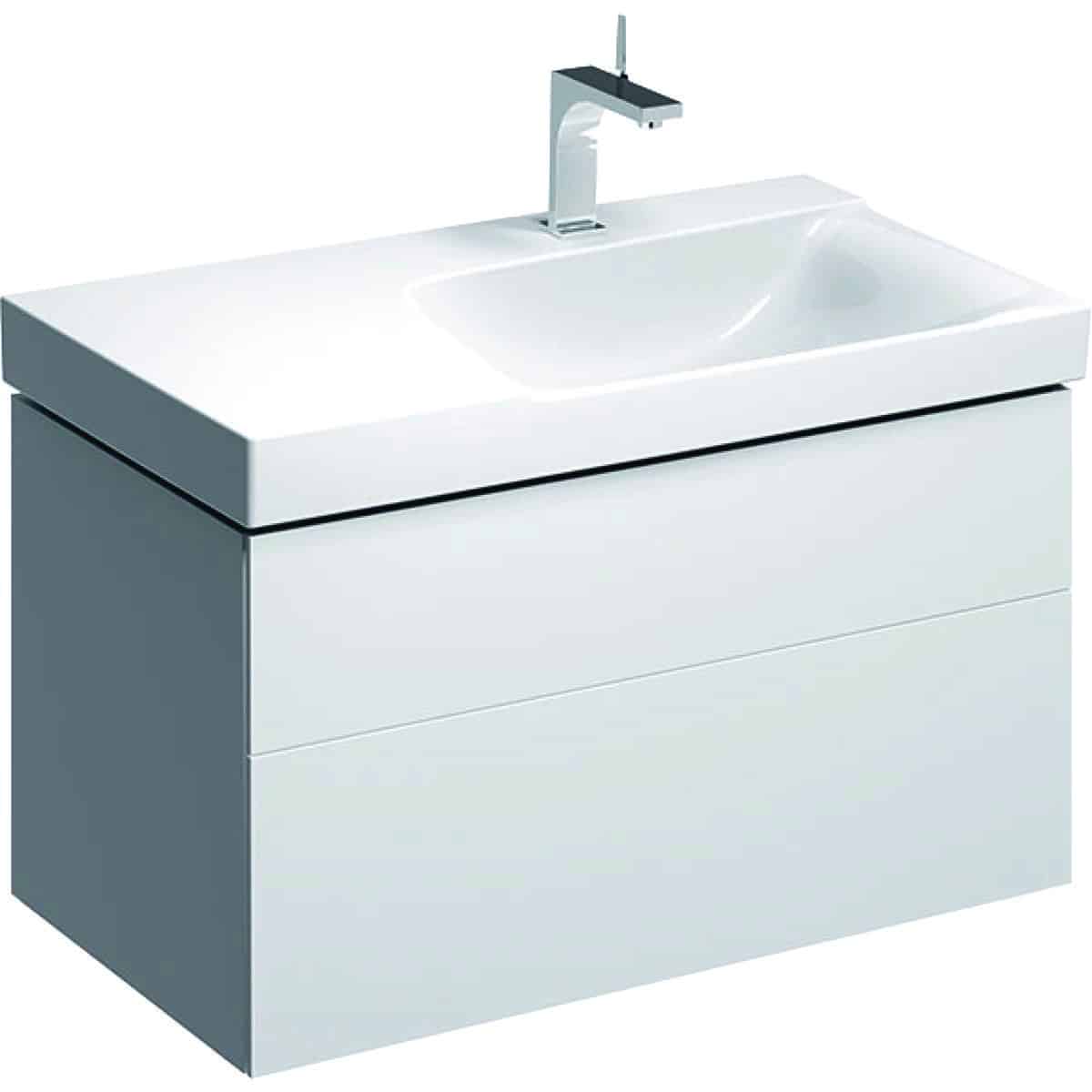 Geberit XENO2 vaskeskab 880x530x462mm m/2skuffer hvid spånplade lak 500.516.01.1