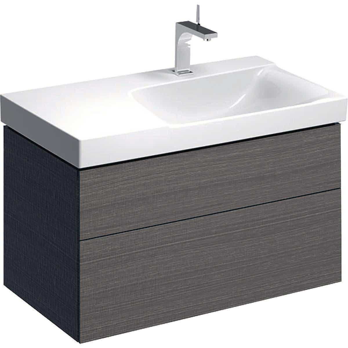 Geberit XENO2 vaskeskab 880x530x462mm m/2skuffer scultura-grå spånplade melamin 500.516.43.1