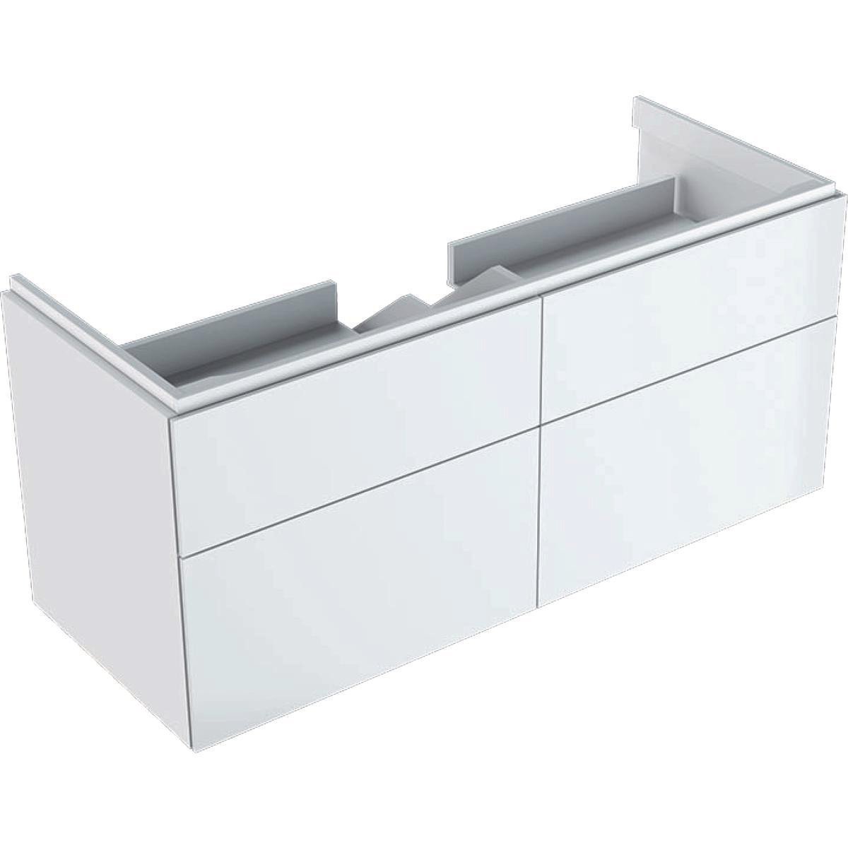 Geberit XENO2 vaskeskab 1174x530x462mm m/4skuffer hvid spånplade lak