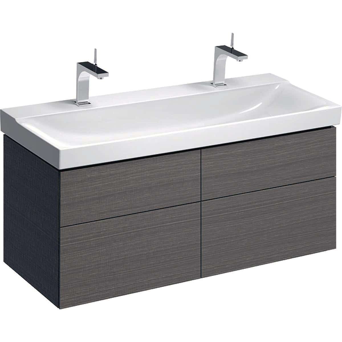 Geberit XENO2 vaskeskab 1174x530x462mm m/4skuffer scultura-grå spånplade melamin