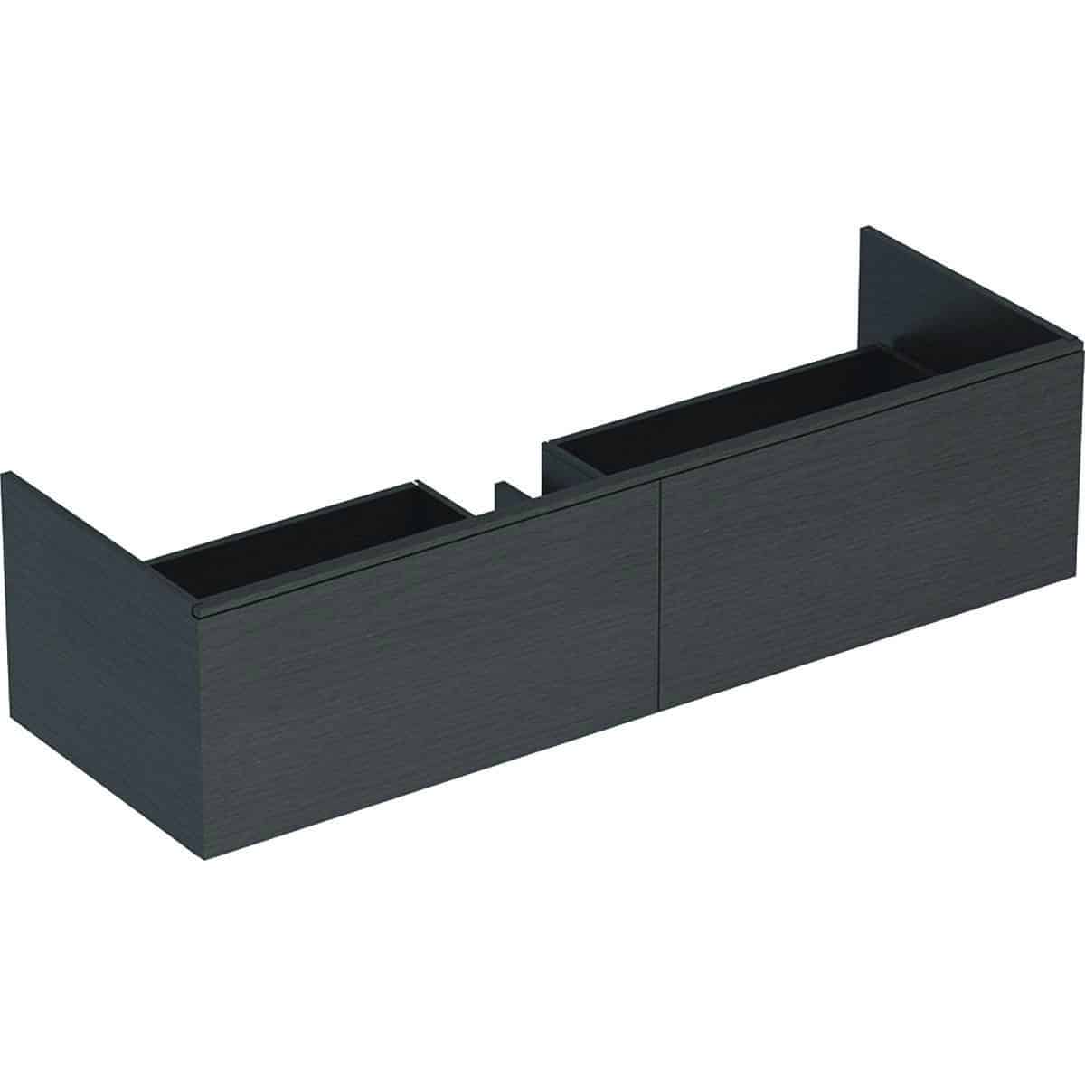 Geberit XENO2 vaskeskab 1395x350x473mm m/2skuffer scultura-grå spånplade melamin