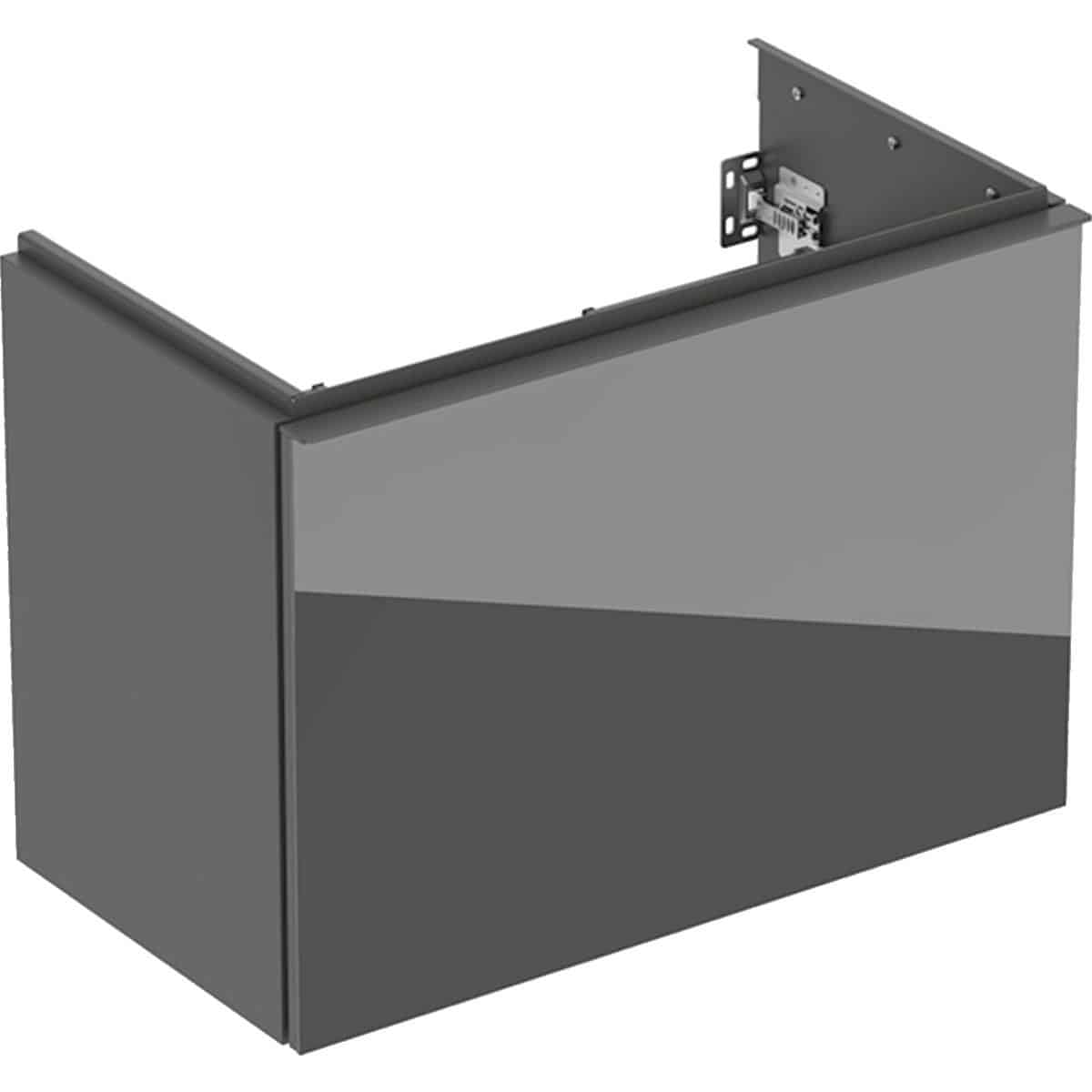 Geberit Acanto underskab til håndvask 75 cm 1 sk + 1 indv sk kompakt lava glas blankt/håndtag lava m