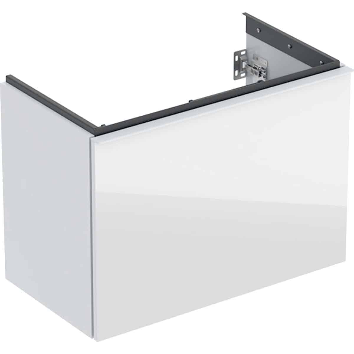 Geberit Acanto underskab til håndvask 75 cm 1 sk + 1 indv sk kompakt hvid glas blankt/håndtag hvid m