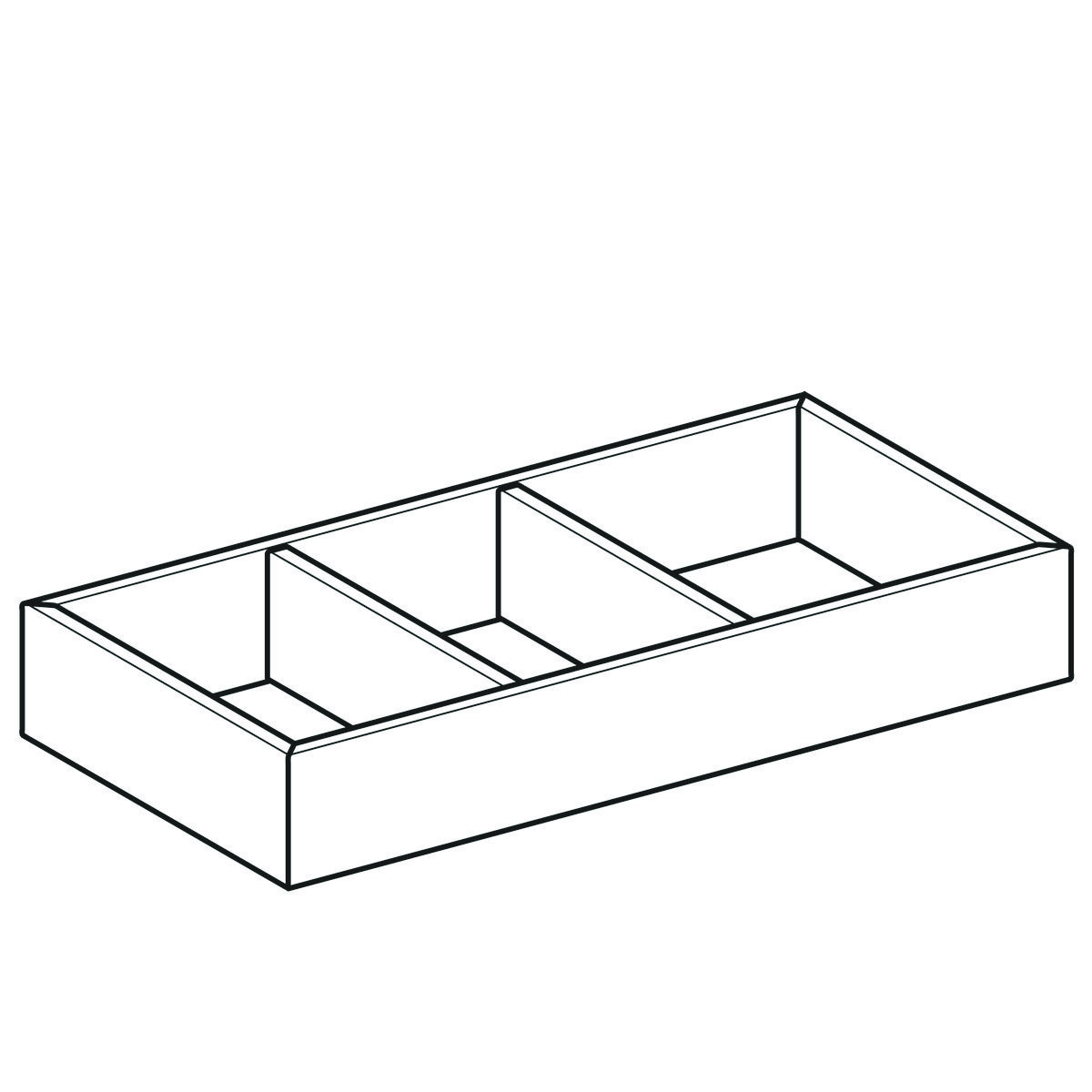 Geberit Variform skuffeindsats 150x62x373mm spånplade