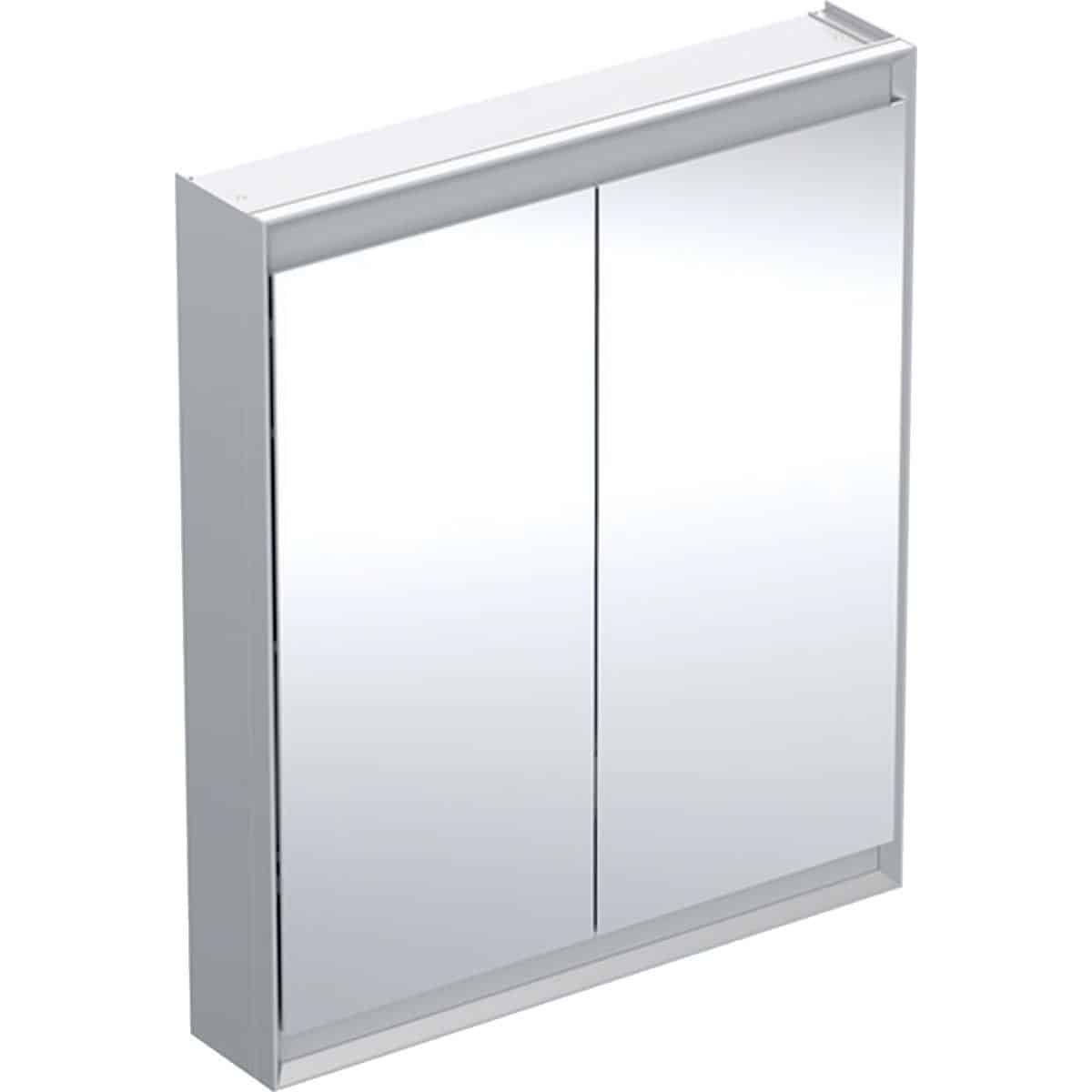 Geberit ONE spejlskab med ComfortLight, 2 låger, væg, 90 x 75 cm, alu