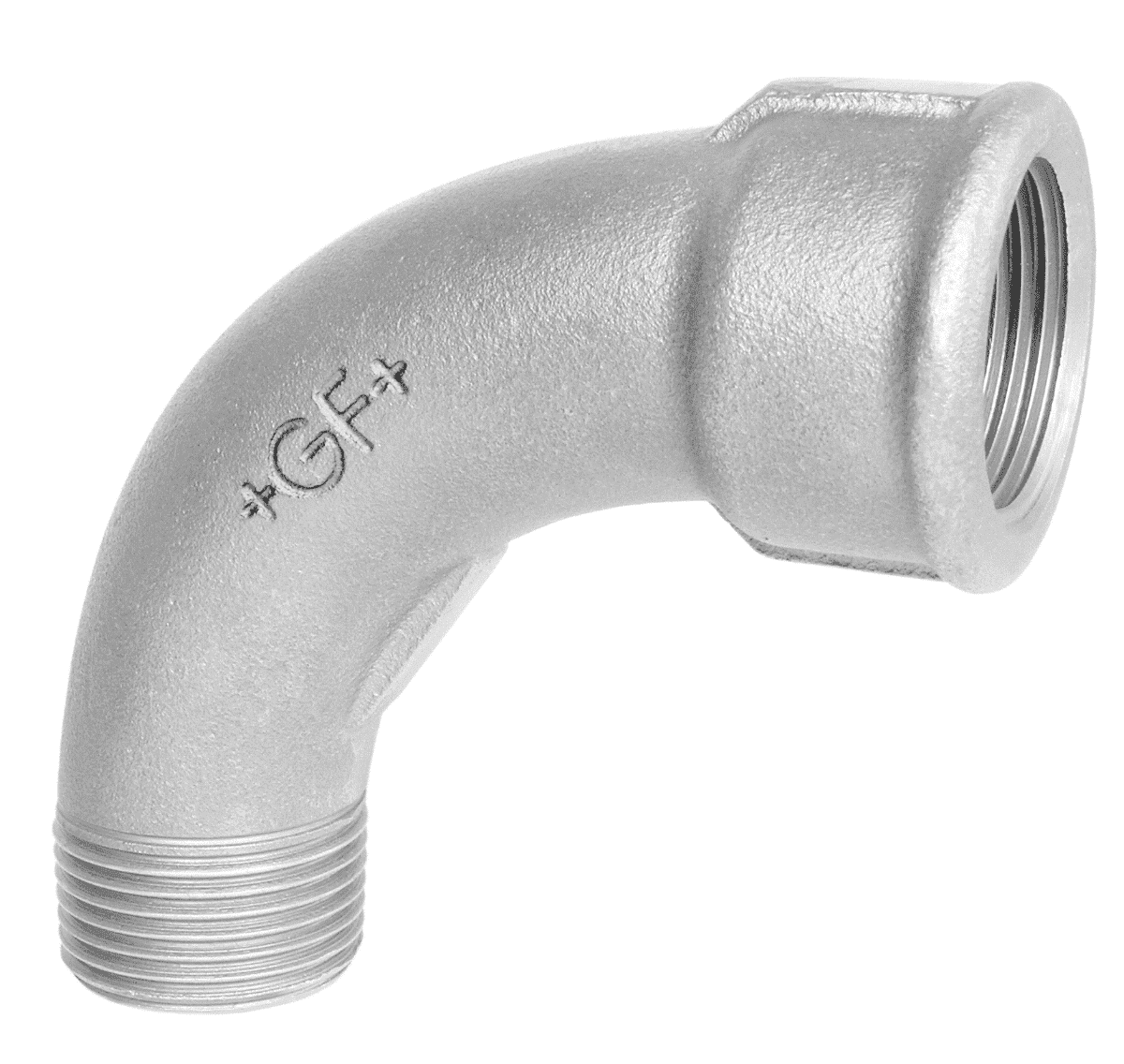 Bøjning 90° galvaniseret lang muffe/nippel 1 - Georg Fischer - Bøjning 90° galvaniseret lang muffe/nippel 1