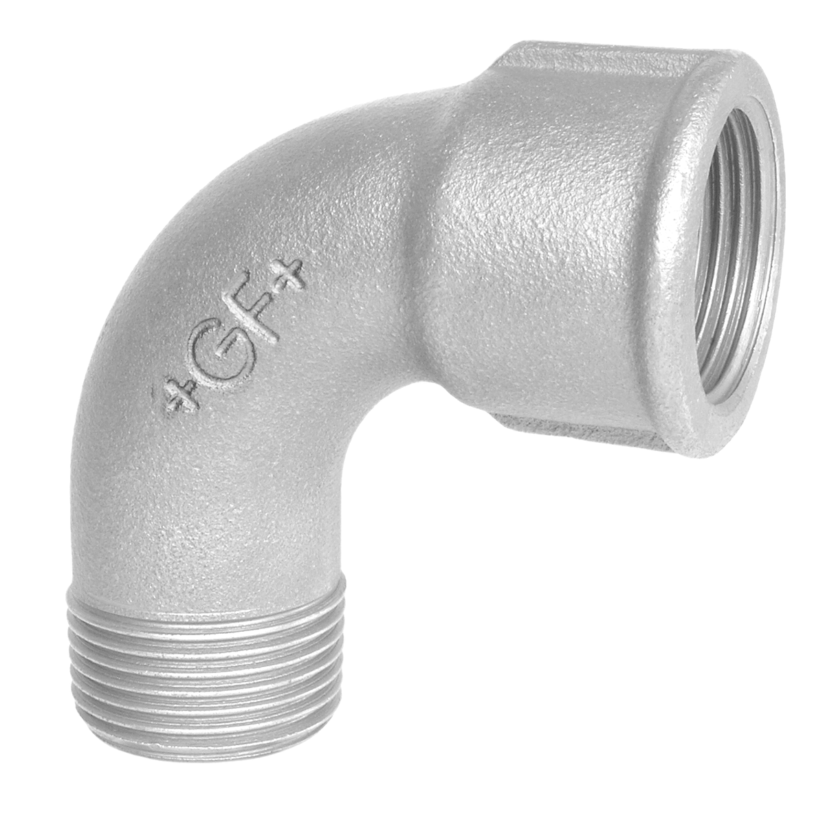 Bøjning 90° galvaniseret kort muffe/nippel 1/2 - Georg Fischer - Bøjning 90° galvaniseret kort muffe/nippel 1/2