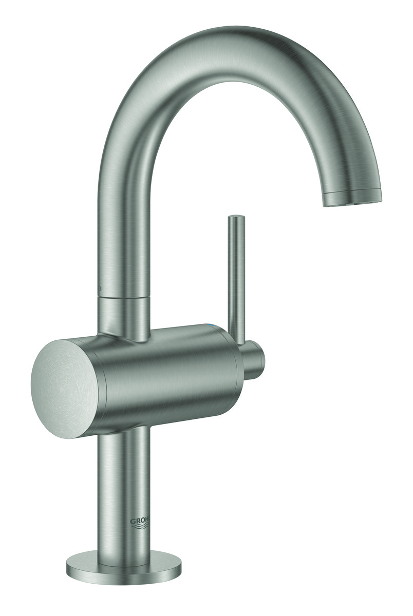 GROHE Atrio New Classic etgrebs håndvaskarmatur, 125 mm tud, m/løft-op bv, SuperSteel - Grohe - GROHE Atrio New Classic etgrebs håndvaskarmatur, 125 mm tud, m/løft-op bv, SuperSteel - Billede 2