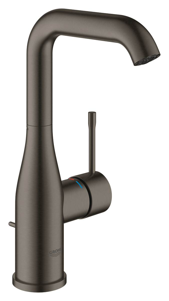 GROHE Essence håndvaskarmatur L med bundventil børstet grafit - Grohe - GROHE Essence håndvaskarmatur L med bundventil børstet grafit