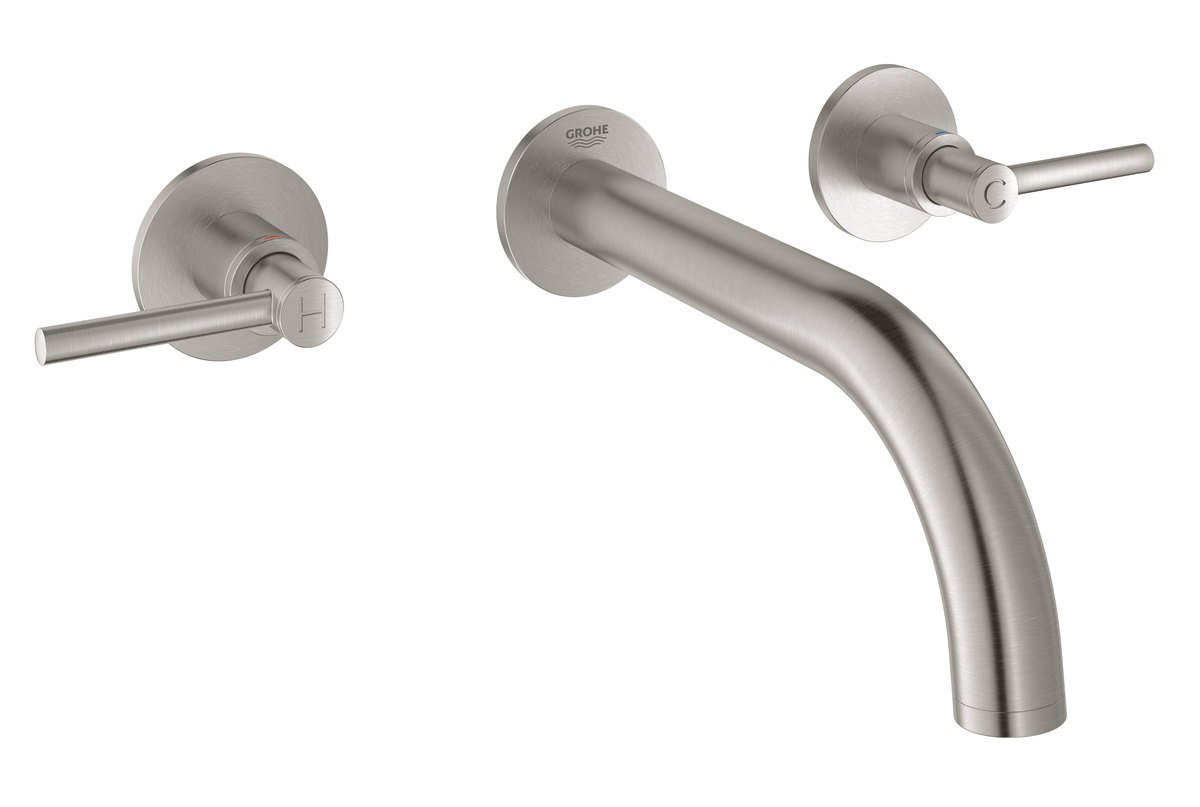 GROHE Atrio håndvaskarmatur til indbygning udvendig dele 3-h M SuperSteel - Grohe - GROHE Atrio håndvaskarmatur til indbygning udvendig dele 3-h M SuperSteel