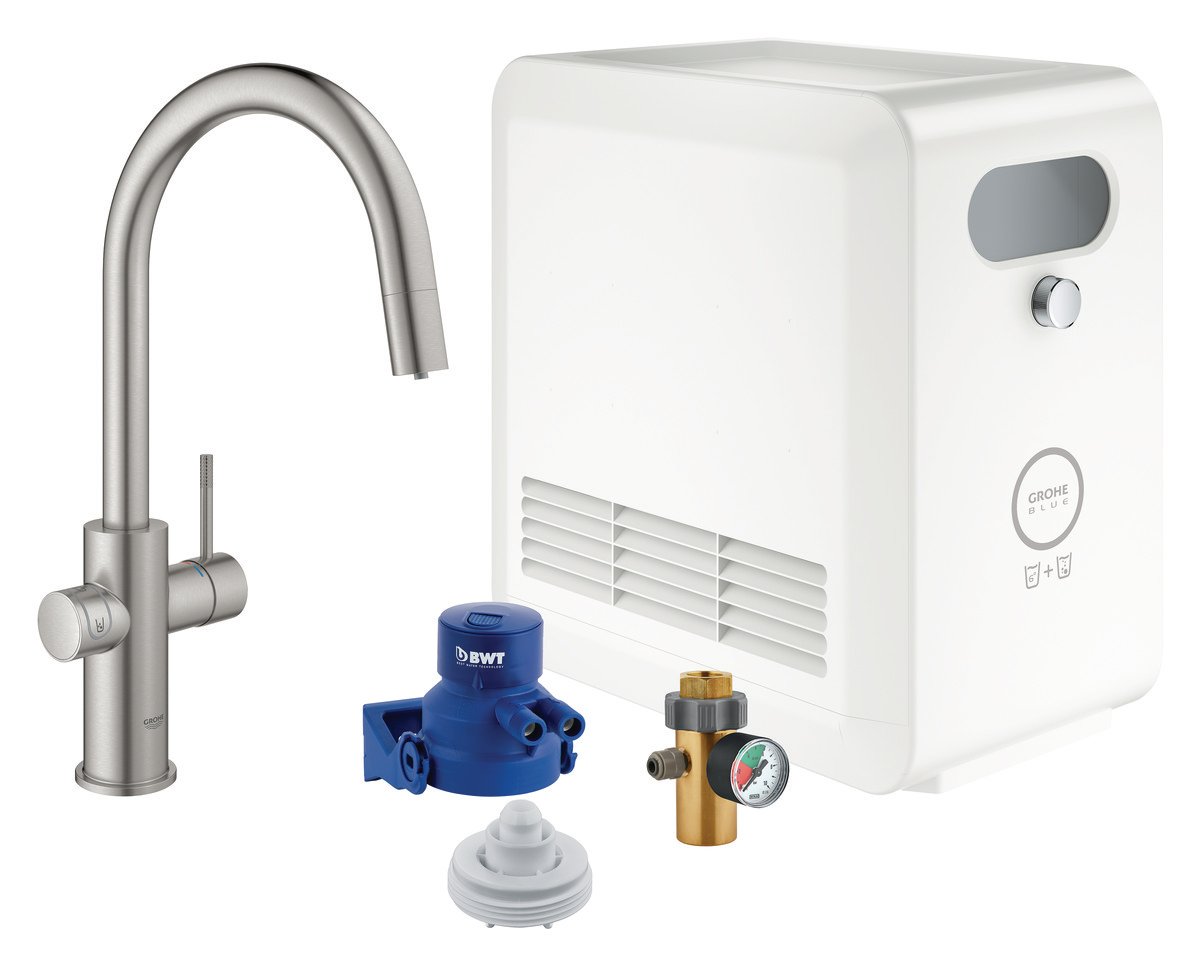 GROHE Blue Professional C-tud med udtræk mousseur SuperSteel - Grohe - GROHE Blue Professional C-tud med udtræk mousseur SuperSteel - Billede 2
