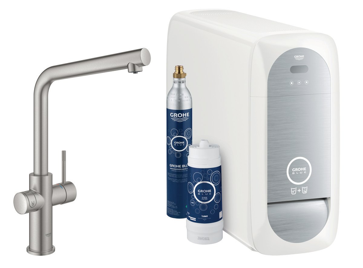 GROHE Blue Home etgreb køkken L-tud SuperSteel - Grohe - GROHE Blue Home etgreb køkken L-tud SuperSteel - Billede 2