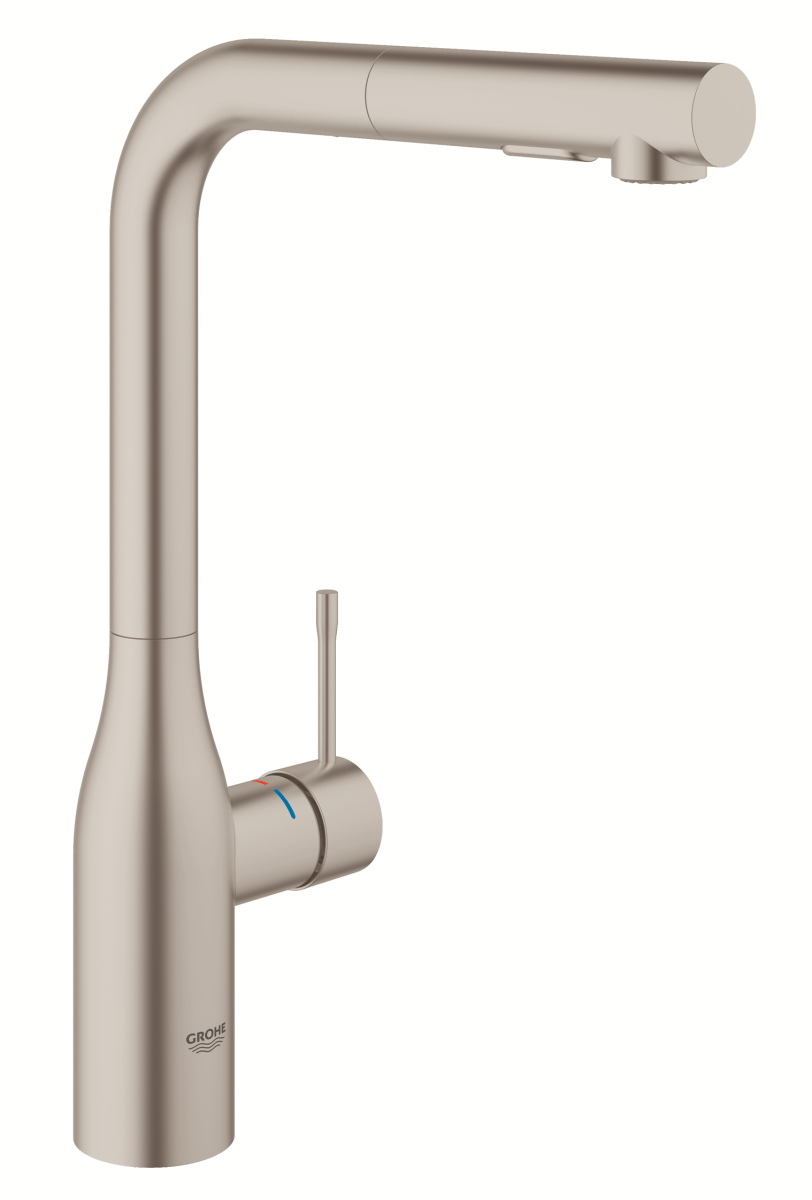 GROHE Essence køkkenarmatur med svingtud og udtræk - SuperSteel - Grohe - GROHE Essence køkkenarmatur med svingtud og udtræk - SuperSteel