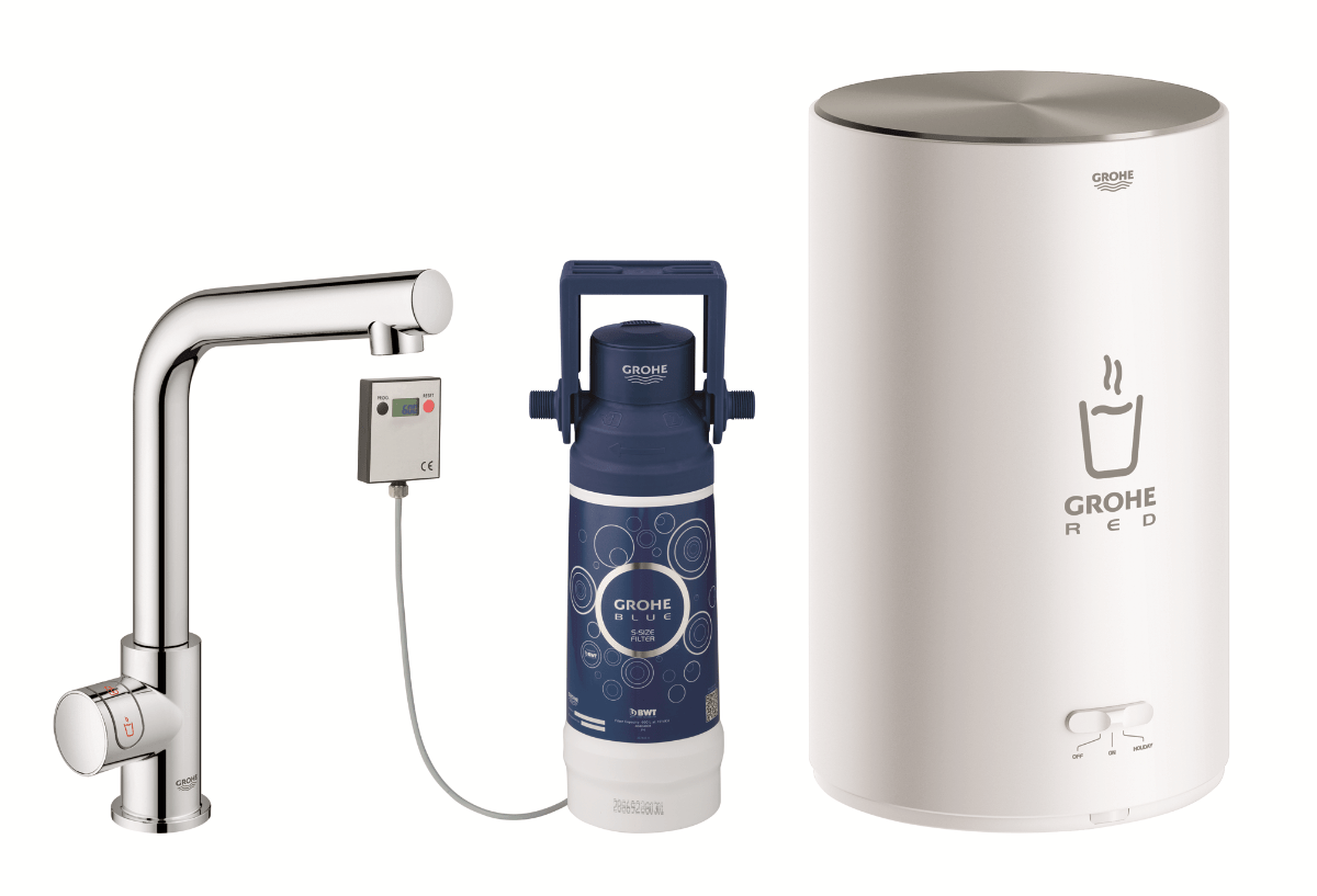 GROHE Red Mono hane med kogende vand 4 l-kedel L-tud, krom