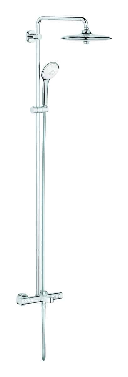 GROHE Euphoria 260 brusesystem med termostat til væg krom - Grohe - GROHE Euphoria 260 brusesystem med termostat til væg krom