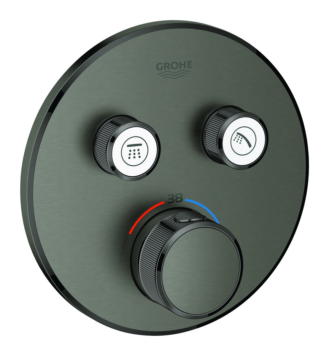 GROHE Grohtherm SmartControl termostat udv. del, rund 2SC, grafit - Grohe - GROHE Grohtherm SmartControl termostat udv. del, rund 2SC, grafit - Billede 2