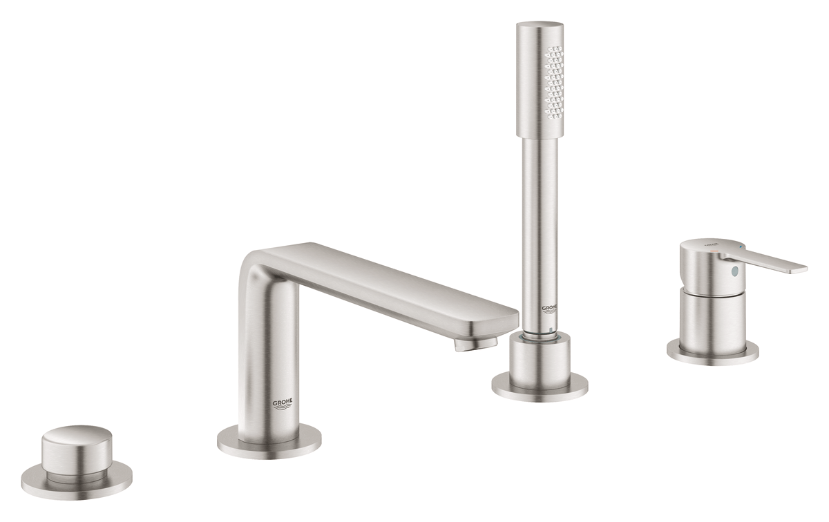 GROHE Lineare New 4-hulsbadkombination supersteel - Grohe - GROHE Lineare New 4-hulsbadkombination supersteel