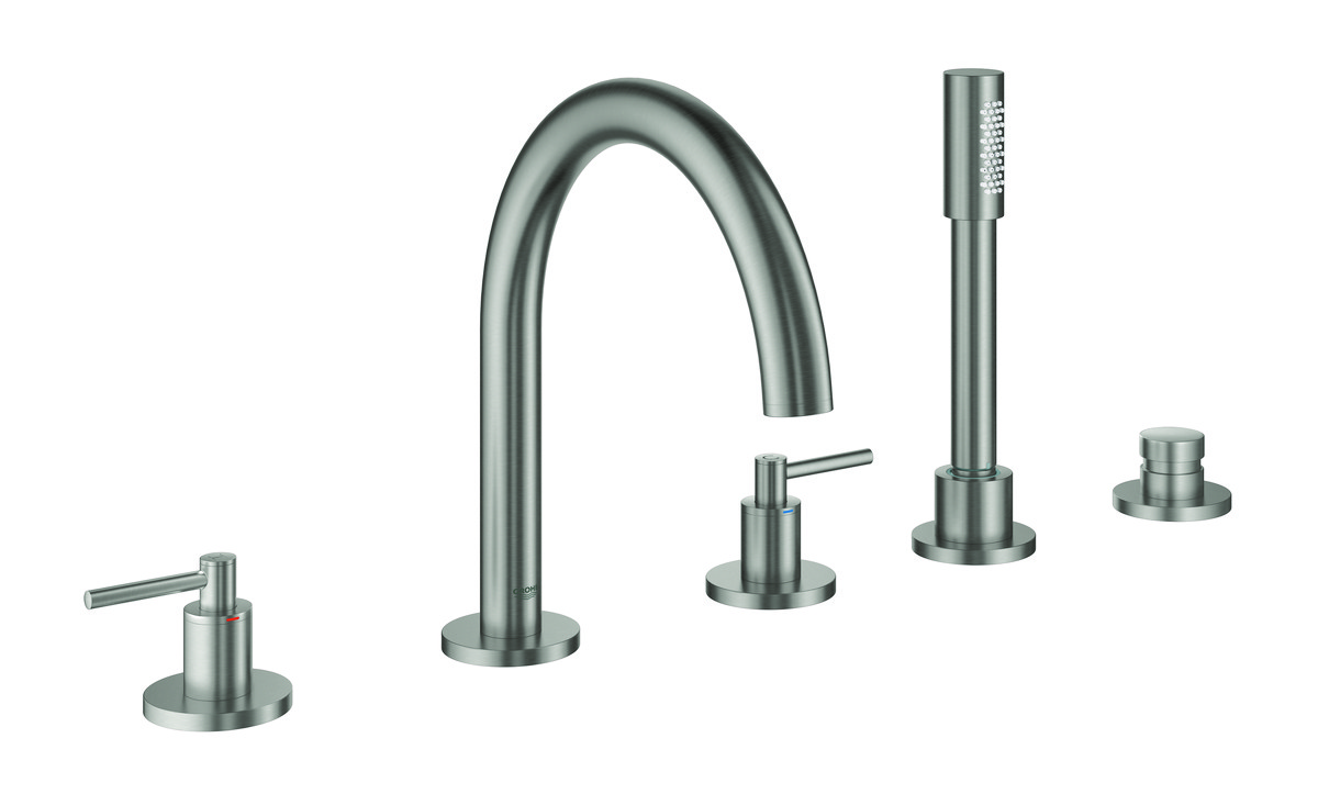 GROHE Atrio kar- og brusekombination udvendig dele 5-h SuperSteel - Grohe - GROHE Atrio kar- og brusekombination udvendig dele 5-h SuperSteel - Billede 2