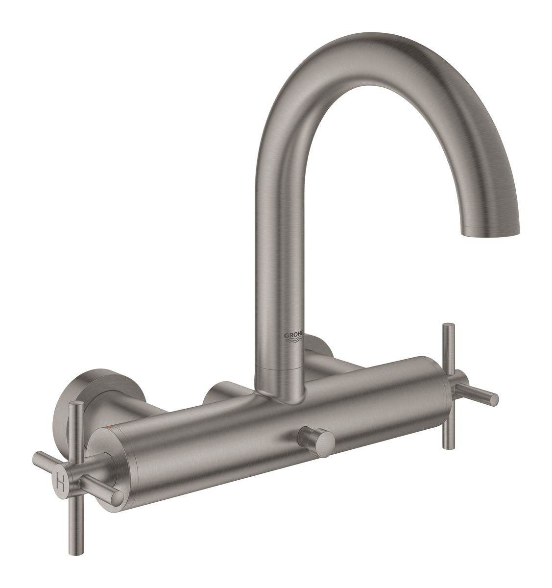 GROHE Atrio kar- og brusearmatur til væg udvendig SuperSteel - Grohe - GROHE Atrio kar- og brusearmatur til væg udvendig SuperSteel