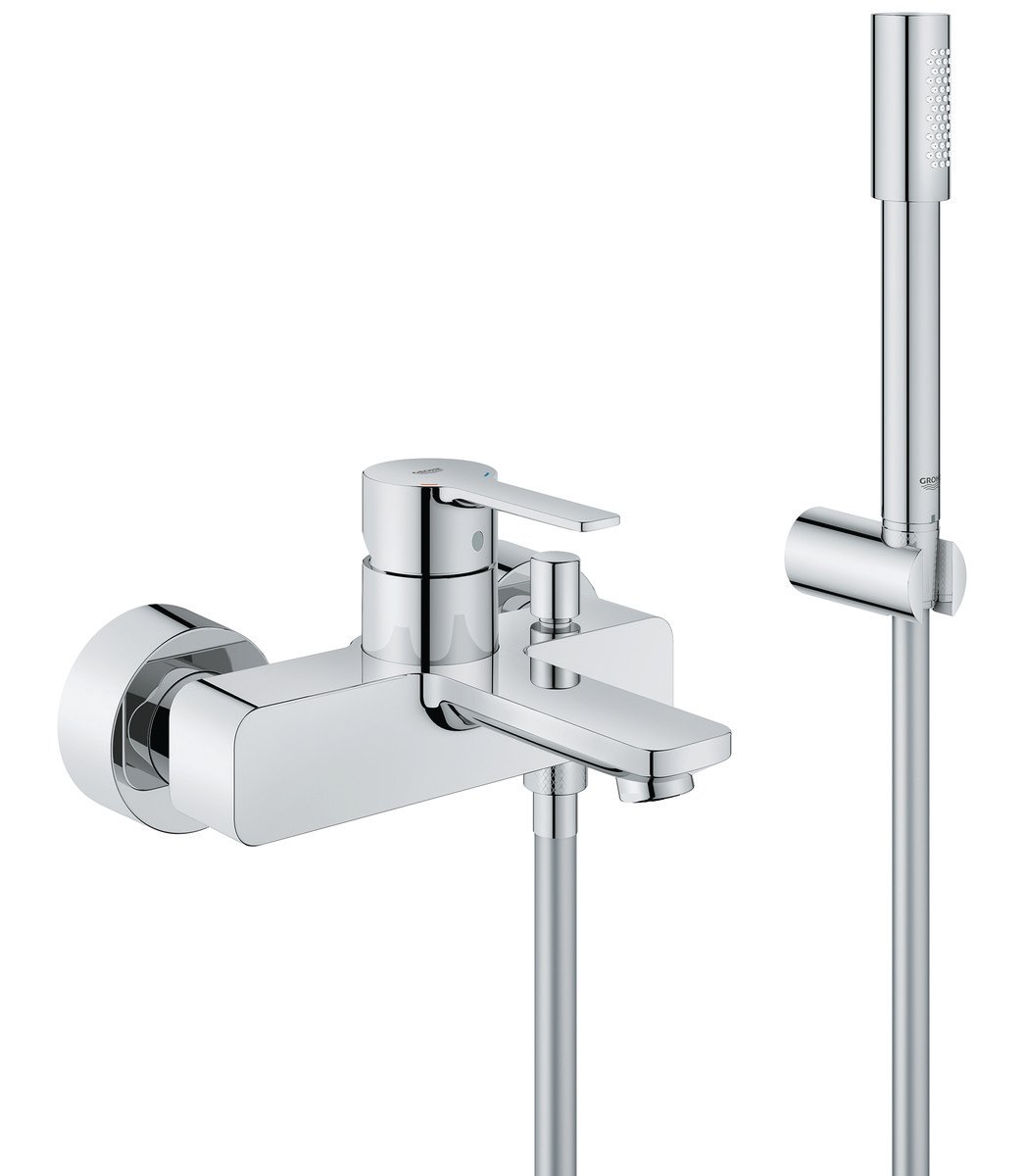 GROHE Lineare New kar-og brusearmatur med brusesæt krom - Grohe - GROHE Lineare New kar-og brusearmatur med brusesæt krom - Billede 2