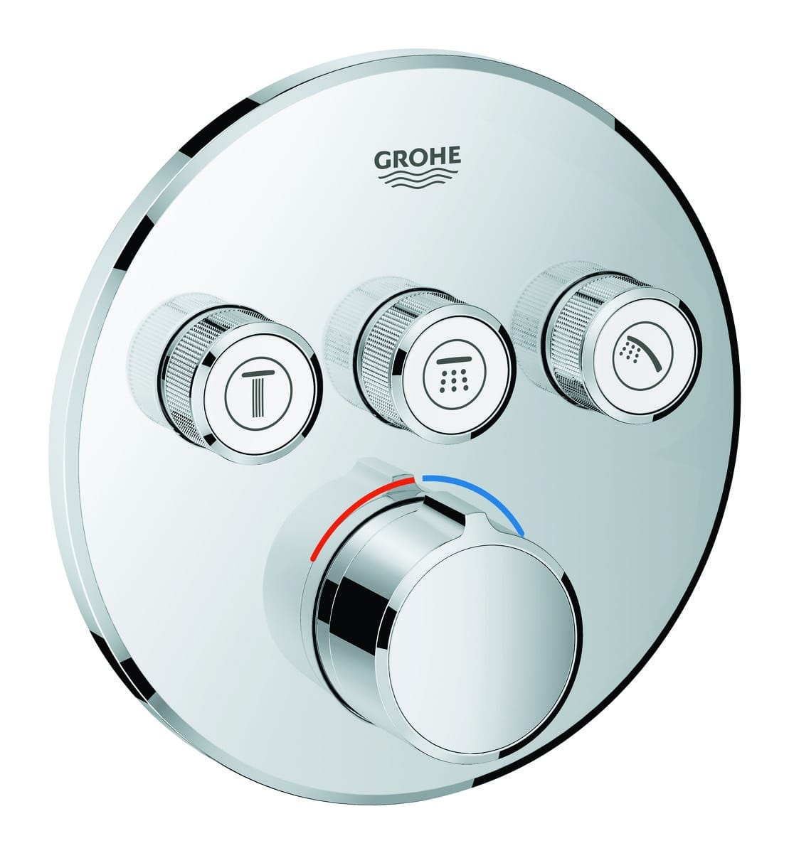 GROHE SmartControl termostat udv. del, rund 3SC, krom - Grohe - GROHE SmartControl termostat udv. del, rund 3SC, krom - Billede 2