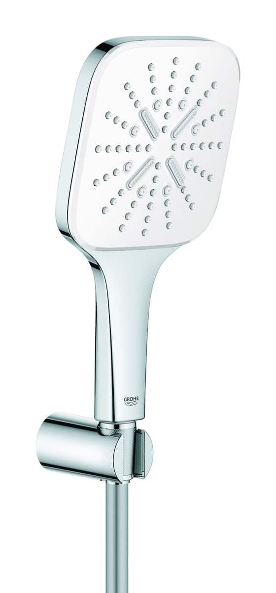 GROHE Rainshower SmartActive 130 Cube vægholdersæt 3-sprays Moon White