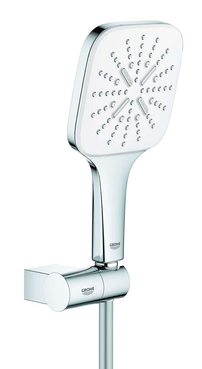 GROHE Rainshower SmartActive 130 Cube vægholdersæt 3-sprays Moon White