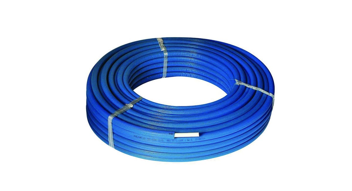 Henco alupex-rør rixc ø20 x 2,0 mm x 50 m med 9 mm blå isolering