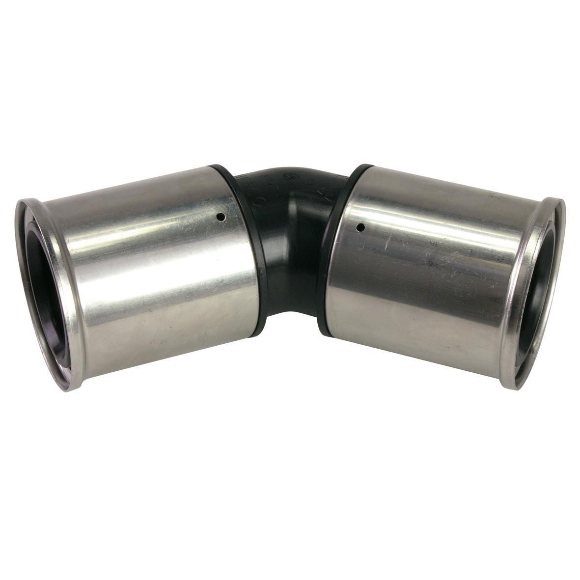 Henco pres vinkel 45° PVDF 63 x 63 mm