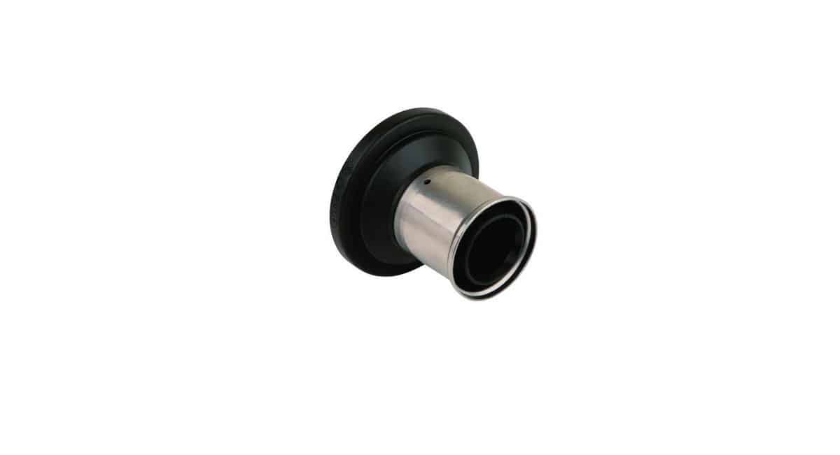 Henco SUPER SIZE pres overgang PVDF sort 75 x 32 mm