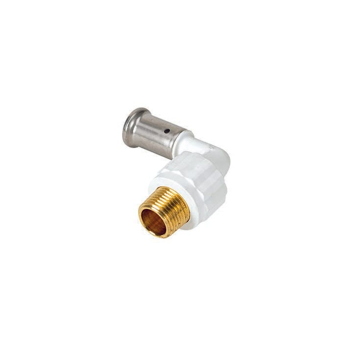 Henco pres vinkel 90° PVDF 32 mm x 1" pres/udvendig gevind