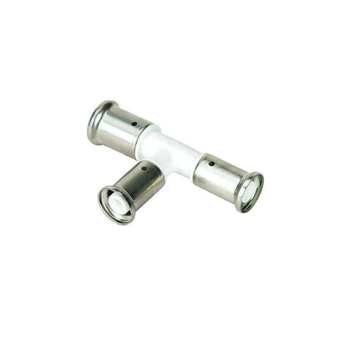 Henco pres tee PVDF reduceret - 2 afgreninger 32 x 20 x 26 mm