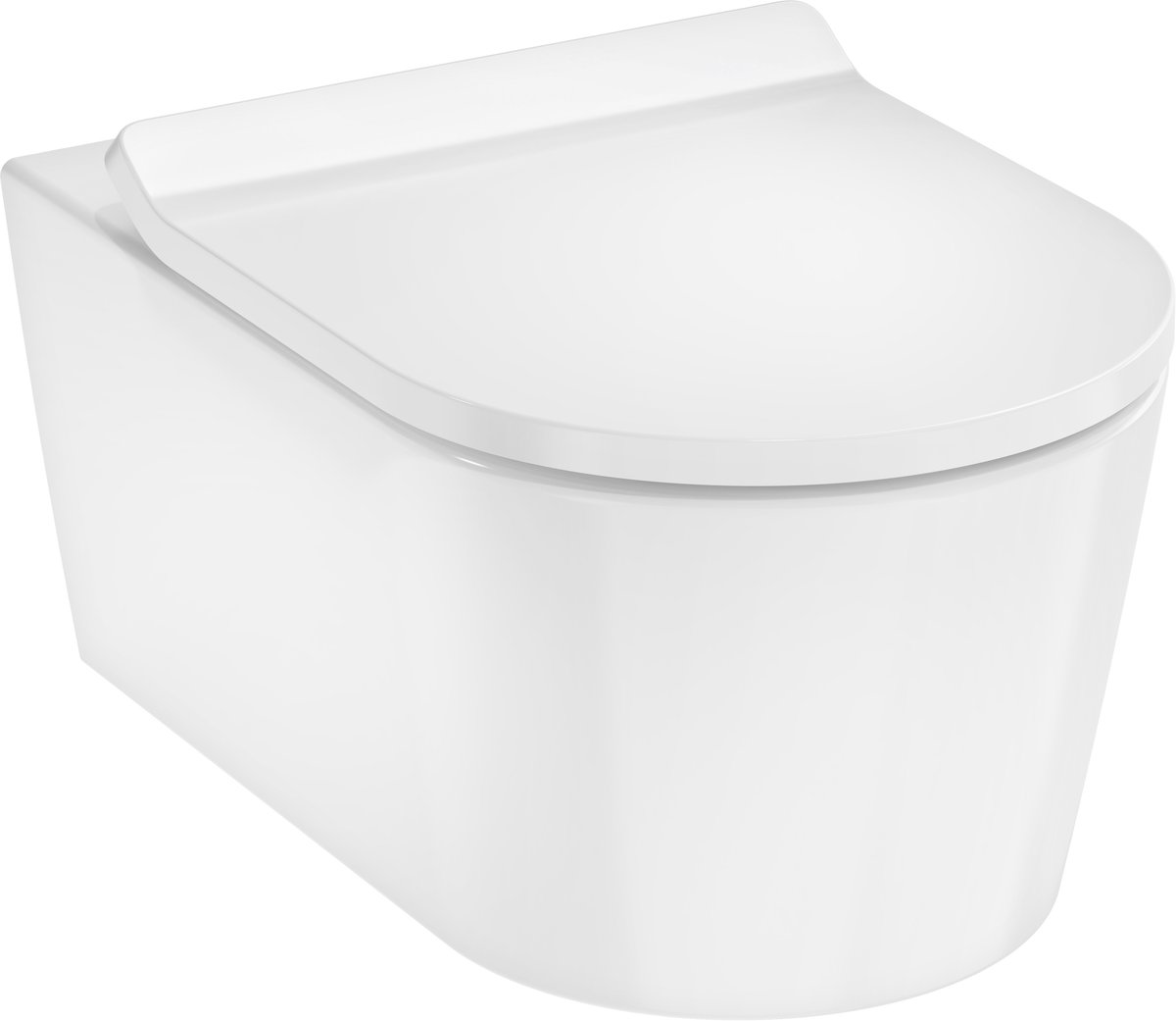 hansgrohe EluPura S vægh toilet 540 u/skyllerand AquaHelix Flush SC/QR sæde, hvid