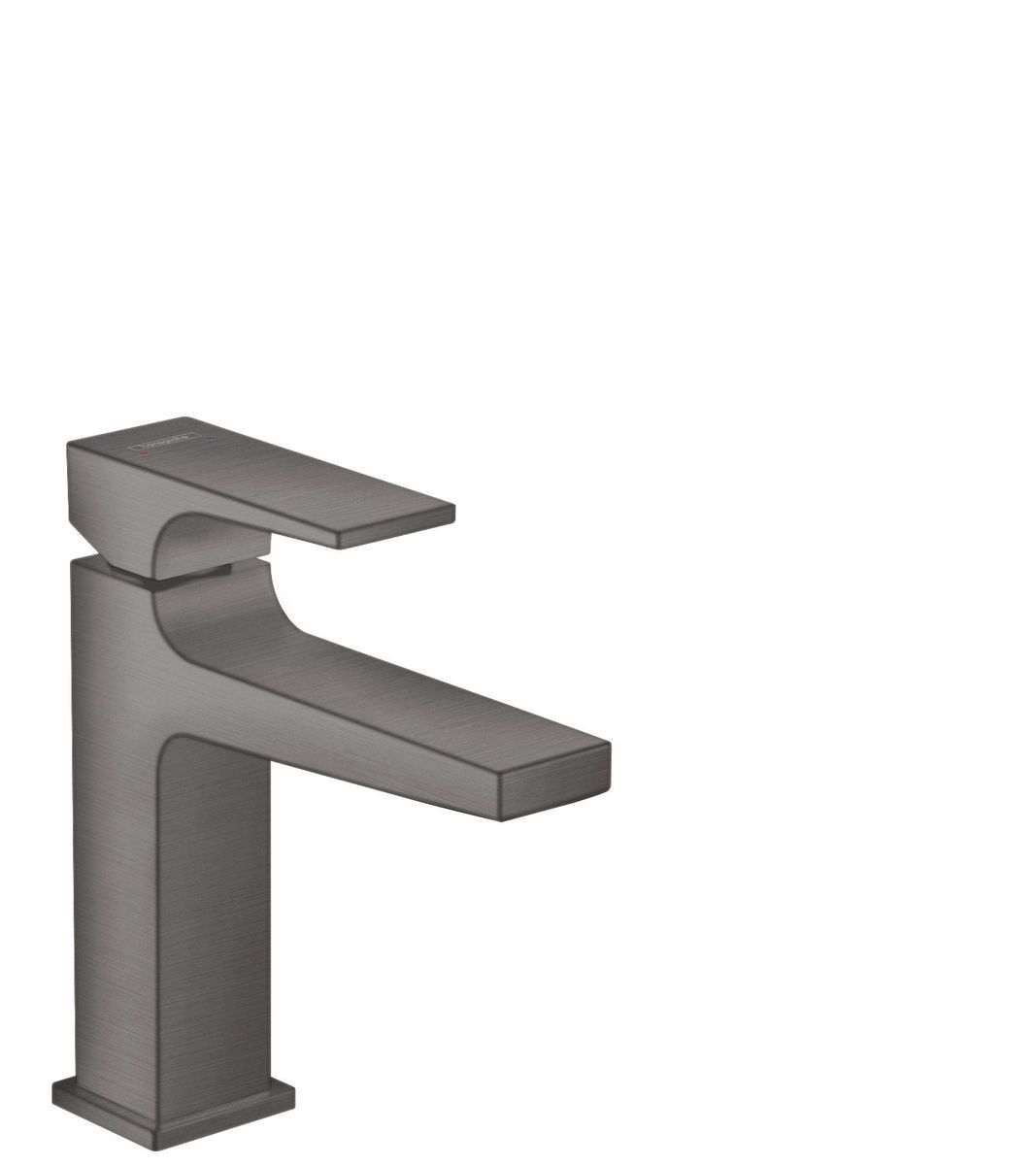 hansgrohe Metropol 110 håndvaskarmatur med vingegreb og push-open bundventil børstet sort krom - Hansgrohe - hansgrohe Metropol 110 håndvaskarmatur med vingegreb og push-open bundventil børstet sort krom