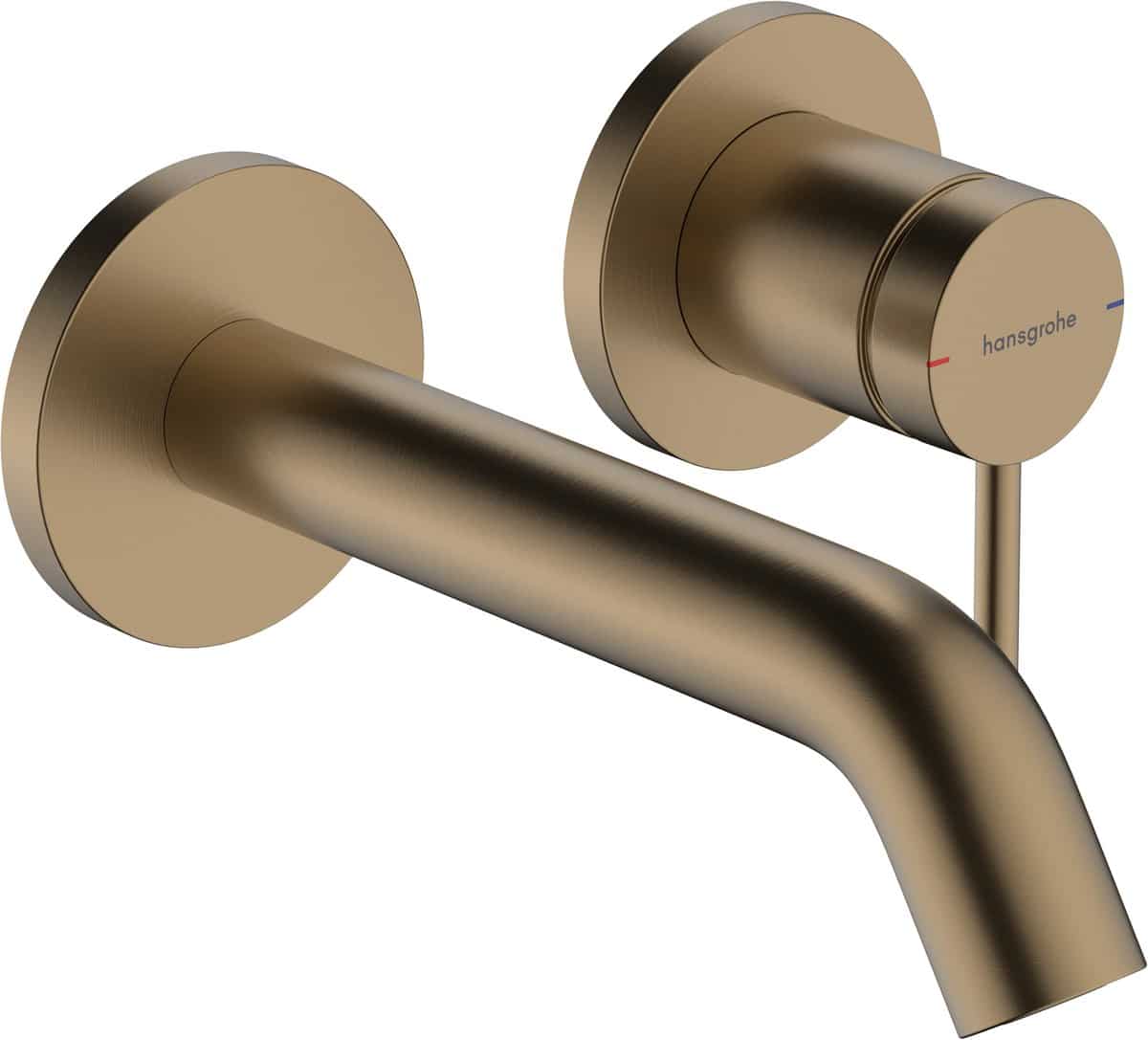 hansgrohe Tecturis S 1-grebs håndvaskarmatur 165mm tud t/hv vægmont børstet bronze