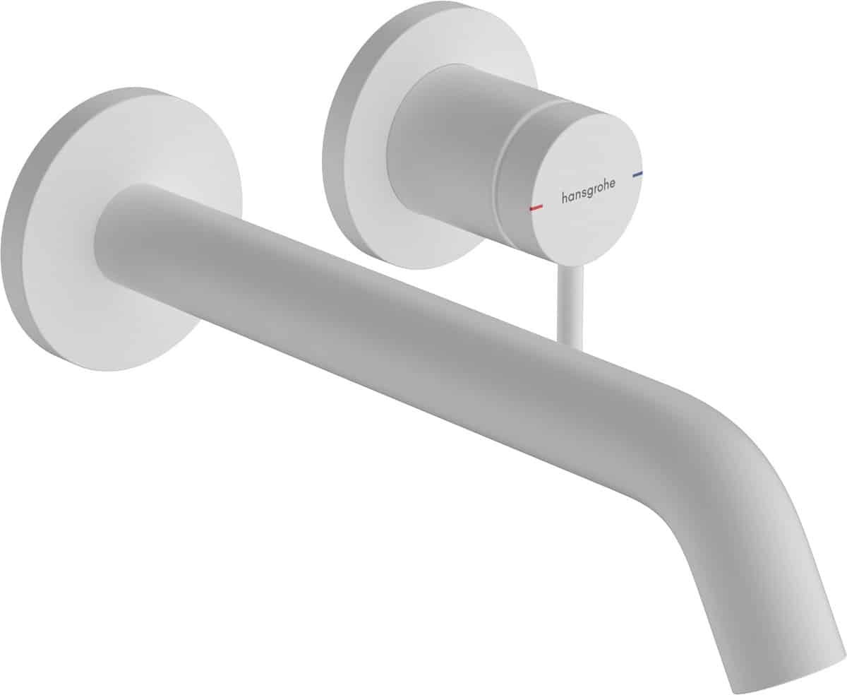 hansgrohe Tecturis S 1-grebs håndvaskarmatur 225mm tud t/hv vægmont mat hvid