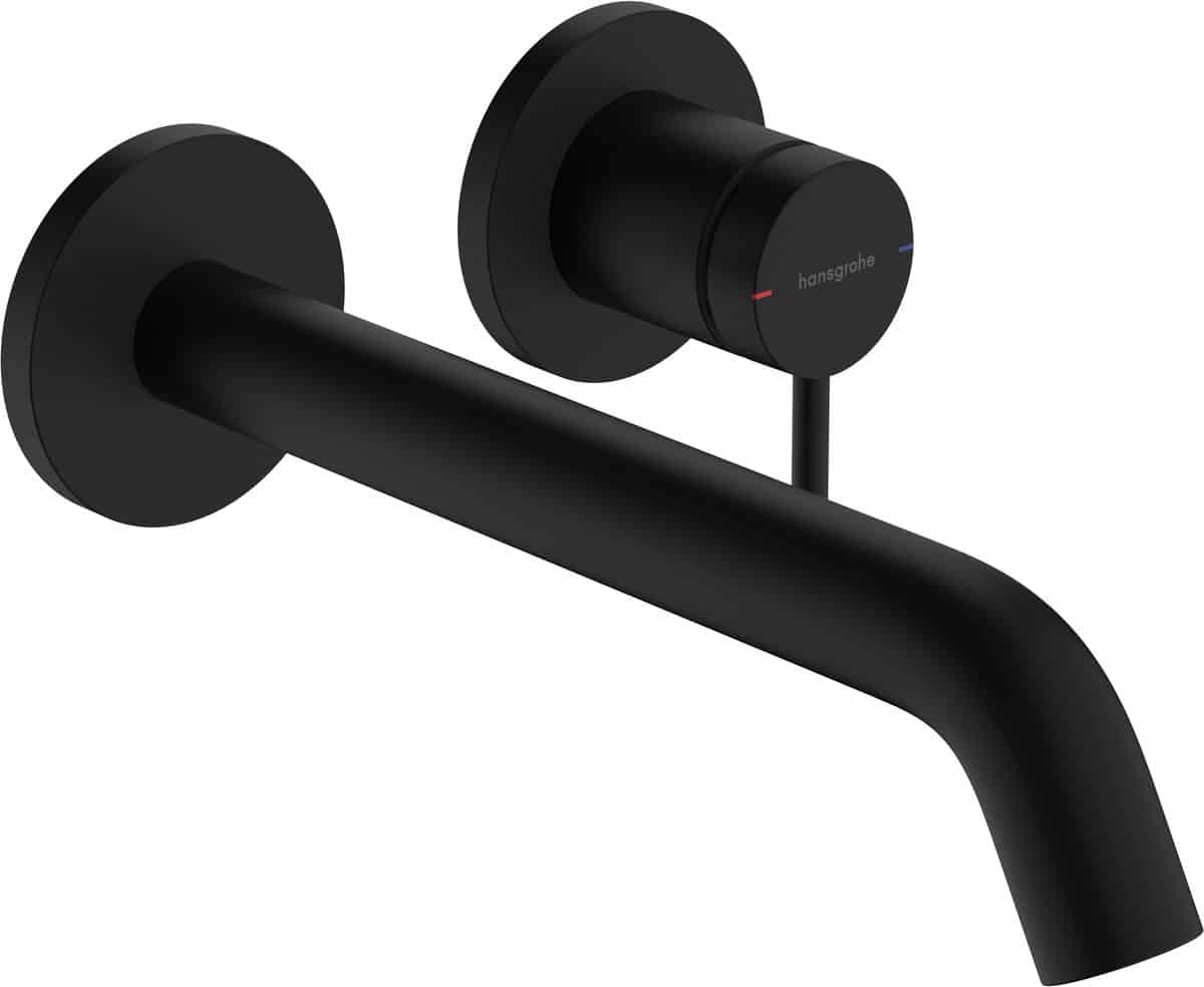 hansgrohe Tecturis S 1-grebs håndvaskarmatur 225mm tud t/hv vægmont mat sort